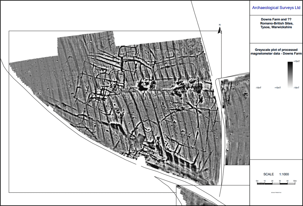 Magnetometry results from Downs Farm