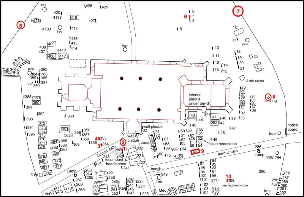 Map of lichen locations