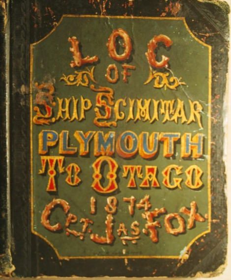 Cover of ship's logbook