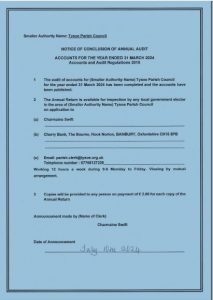 Conclusion of External Audit 2024