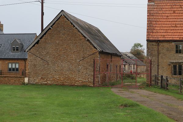 Stone built barn with corrugated iron roof