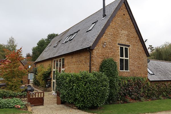 Stone house converted from a barn