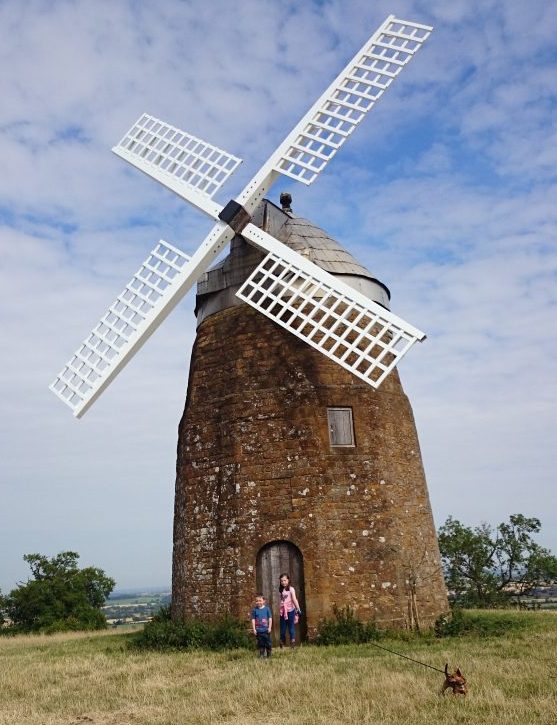 Restored windmill with sails