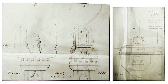Diagram of renovations to cross