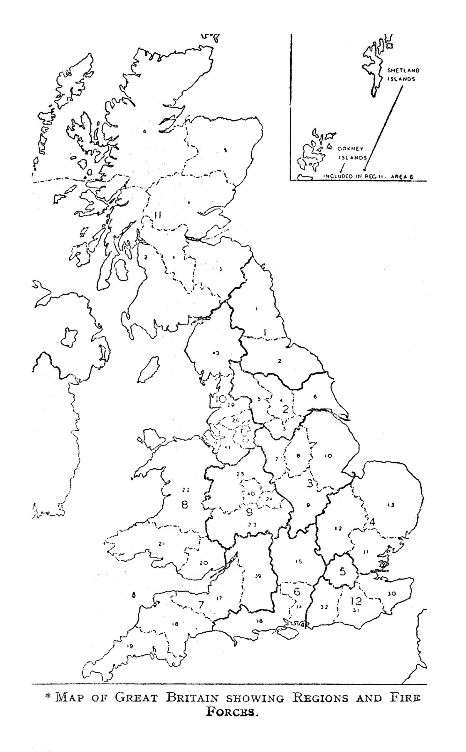 Map of Fire Forces Regions