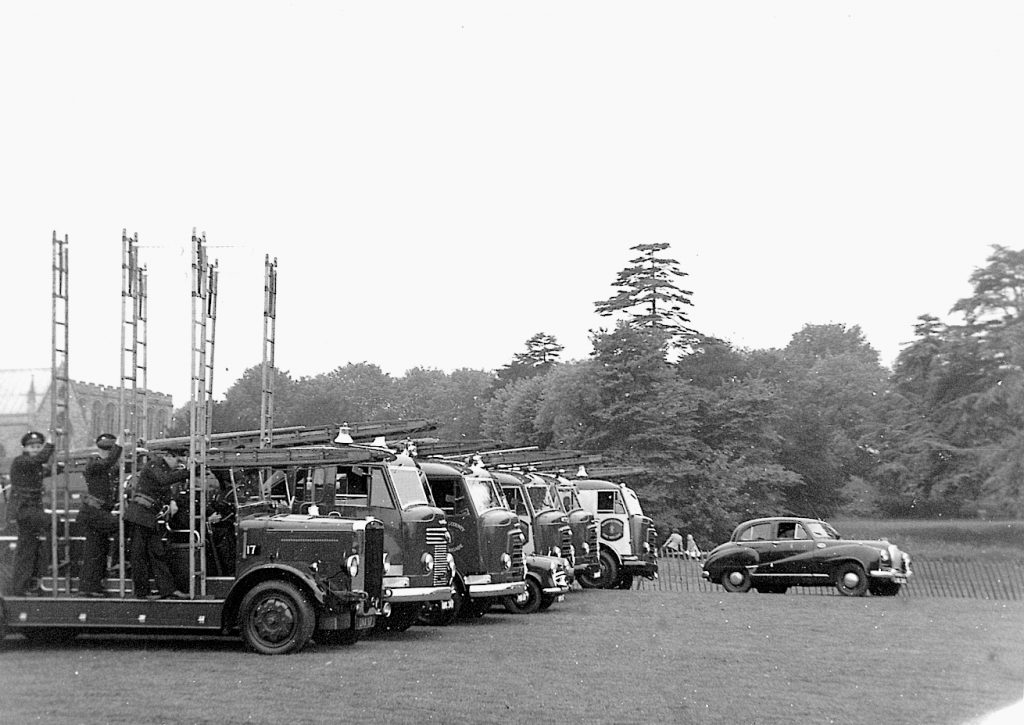 Display of fire engines