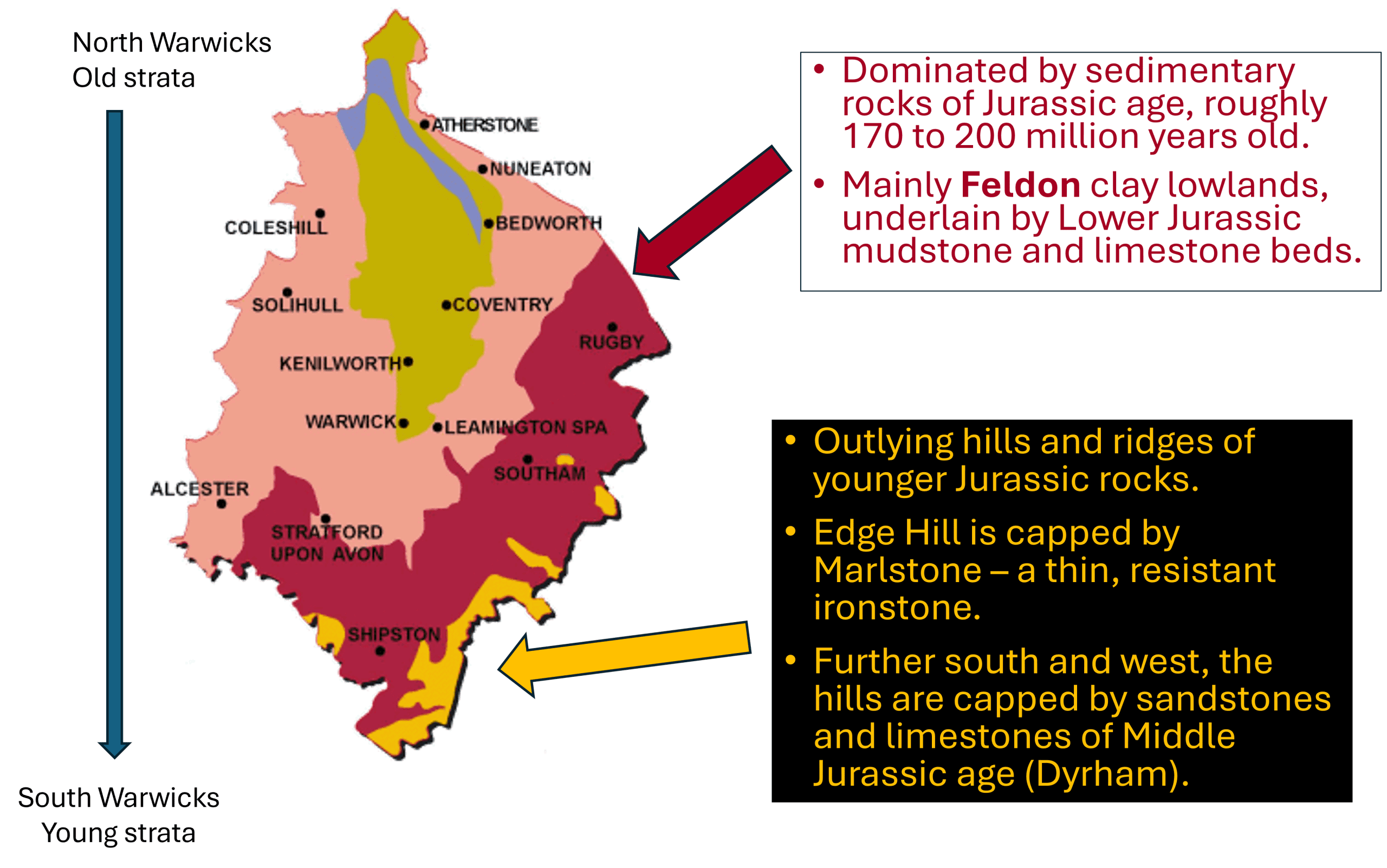 Annotated geological map