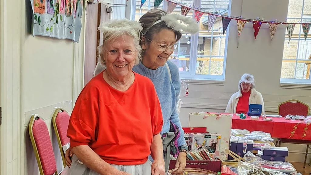 Craft and laugh ladies in the hall