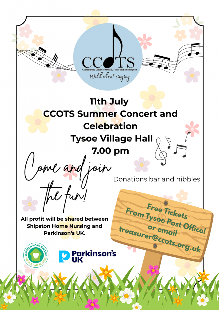 CCOTS 11th July concert poster