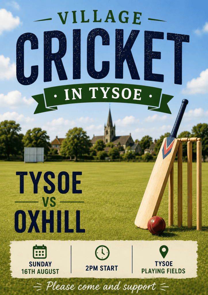 Tysoe vs Oxhill cricket A4